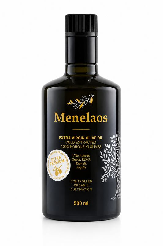 Menelaos Extra Vergine Bio-Olivenöl | Flasche 500ml | Ernte 2024/2025