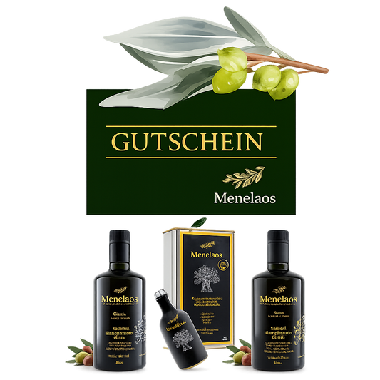 Menelaos Ultra Premium Bio-Olivenöl | Geschenkgutschein