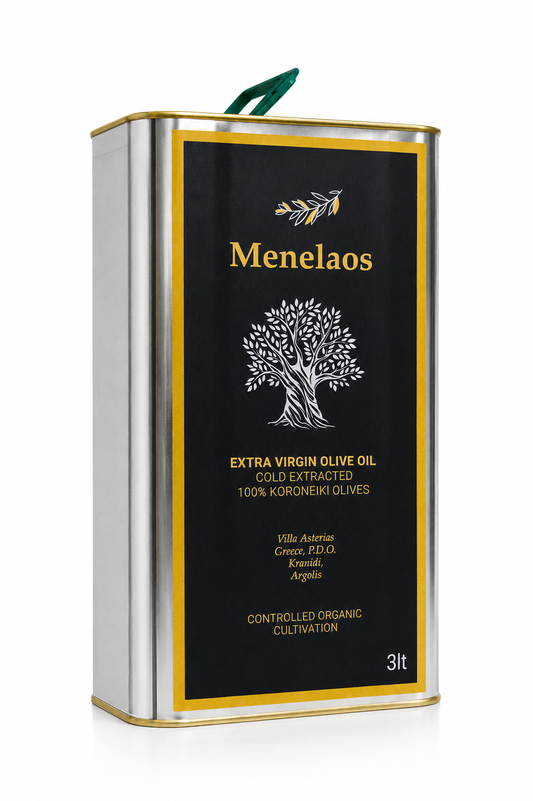 Menelaos Extra Vergine Bio-Olivenöl | Kanister 3L | Ernte 2024/2025