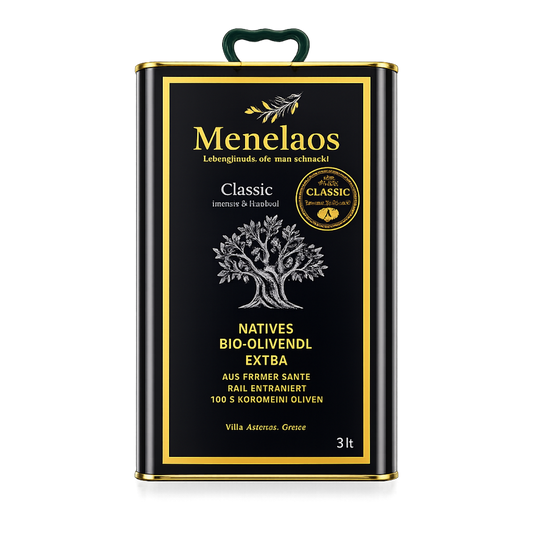 Menelaos Ultra Premium Bio-Olivenöl | Kanister 3L